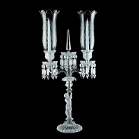An exquisite display of light and glass shimmers on this crystal candelabra designed for classic opulence. An exquisite display of light and glass shimmers on this crystal candelabra designed for classic opulence.