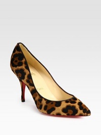 Leopard-print pony hair breathes life into this timeless point toe design. Self-covered heel, 3½ (90mm)Leopard-print pony hair upperLeather liningSignature red leather solePadded insoleMade in ItalyOUR FIT MODEL RECOMMENDS ordering one size up as this style runs small. Leopard-print pony hair breathes life into this timeless point toe design. Self-covered heel, 3½ (90mm)Leopard-print pony hair upperLeather liningSignature red leather solePadded insoleMade in ItalyOUR FIT MODEL RECOMMENDS ordering one size up as this style runs small.