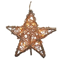 Top your holiday tree with this rustic, rattan-wrapped gold star. Top your holiday tree with this rustic, rattan-wrapped gold star.