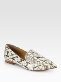 This season's must-have silhouette in luxurious genuine snakeskin for a textured look. Snakeskin upperGoatskin liningLeather solePadded insoleImported This season's must-have silhouette in luxurious genuine snakeskin for a textured look. Snakeskin upperGoatskin liningLeather solePadded insoleImported