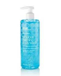 A below the neck version of Bliss's famed face wash, this 2-in-1 cleansing and exfoliating formula lets you suds up and scrub down in one simple step. With skin-polishing buffing beads that leave skin soft and smooth, and a fresh, spa-inspired scent that lathering lads and ladies will both love. Paraben free. A below the neck version of Bliss's famed face wash, this 2-in-1 cleansing and exfoliating formula lets you suds up and scrub down in one simple step. With skin-polishing buffing beads that leave skin soft and smooth, and a fresh, spa-inspired scent that lathering lads and ladies will both love. Paraben free.