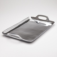 This sophisticated rectangular serving tray is a fabulous way to serve drinks and appetizers. This sophisticated rectangular serving tray is a fabulous way to serve drinks and appetizers.