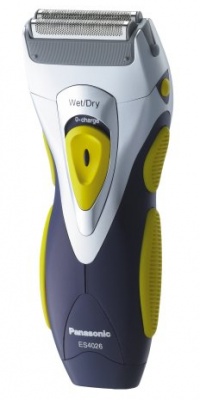 Panasonic ES4026NC Pro Curve Rechargeable Double Blade Wet/Dry Men's Shaver, Blue/Yellow Panasonic ES4026NC Pro Curve Rechargeable Double Blade Wet/Dry Men's Shaver, Blue/Yellow