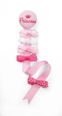 Mud Pie Baby-Girls Little Princess Hair Bow Barrettes with Holder Mud Pie Baby-Girls Little Princess Hair Bow Barrettes with Holder