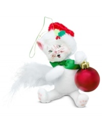 Even animals go wild for Christmas, like this cozy kitty featuring a Santa hat, ball ornament and the unmistakable whimsy of Annalee. Even animals go wild for Christmas, like this cozy kitty featuring a Santa hat, ball ornament and the unmistakable whimsy of Annalee.