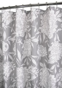 Park B. Smith Peony Watershed Shower Curtain, Antique Silver/White Park B. Smith Peony Watershed Shower Curtain, Antique Silver/White