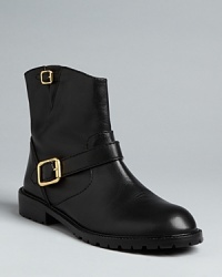 It's MARC BY MARC JACOBS meets moto mania. These luxe biker boots are runway ready. It's MARC BY MARC JACOBS meets moto mania. These luxe biker boots are runway ready.