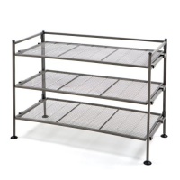 Seville Classics SHE15906 3-Tier Iron Shoe Utility Rack, Dark Gray Seville Classics SHE15906 3-Tier Iron Shoe Utility Rack, Dark Gray