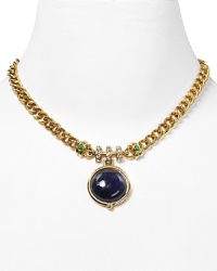 Get the inside track to bold style with this gold-plated link necklace from Carolee, accented by an eye-catching pendant stone. Get the inside track to bold style with this gold-plated link necklace from Carolee, accented by an eye-catching pendant stone.