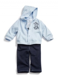 GUESS Teddy Tee, Jacket and Pant Set, LIGHT BLUE (0/3M) GUESS Teddy Tee, Jacket and Pant Set, LIGHT BLUE (0/3M)