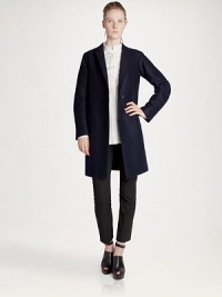 Soft, luxurious felted cashmere, tailored with minimal, refined details.Notched lapelsConcealed button closureSide slash pocketsBack ventCashmereDry cleanMade in ItalyModel shown is 5'10 (177cm) wearing US size 4. Soft, luxurious felted cashmere, tailored with minimal, refined details.Notched lapelsConcealed button closureSide slash pocketsBack ventCashmereDry cleanMade in ItalyModel shown is 5'10 (177cm) wearing US size 4.