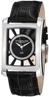 Stuhrling Original Men's 144D.33151 Classic Gatsby Swiss Quartz Black Dial Leather Strap Watch Stuhrling Original Men's 144D.33151 Classic Gatsby Swiss Quartz Black Dial Leather Strap Watch