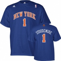 Amar'e Stoudemire adidas Blue Name and Number New York Knicks T-Shirt Amar'e Stoudemire adidas Blue Name and Number New York Knicks T-Shirt