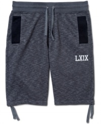 Add a touch of sophistication to your relaxed look with these track shorts from Sean John. Add a touch of sophistication to your relaxed look with these track shorts from Sean John.