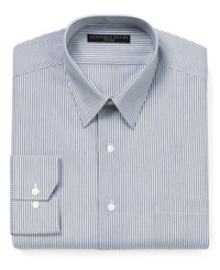 Lead the line to solid office style with this sharp dress shirt from Geoffrey Beene. Lead the line to solid office style with this sharp dress shirt from Geoffrey Beene.