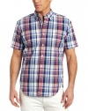 Nautica Men's Short Sleeve Large Scale Plaid Shirt