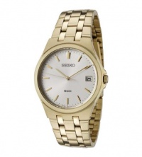 Seiko Men's SGEF14P1 Silver Dial Gold-Tone Stainless Steel Watch Seiko Men's SGEF14P1 Silver Dial Gold-Tone Stainless Steel Watch