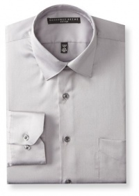 Geoffrey Beene Men's Fitted Sateen Dress Shirt, Gray, 17/34-35 Geoffrey Beene Men's Fitted Sateen Dress Shirt, Gray, 17/34-35
