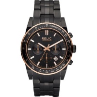 Relic Men's Brady Black IP Bracelet w/ a touch of Rose Gold (Black) Relic Men's Brady Black IP Bracelet w/ a touch of Rose Gold (Black)