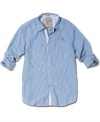 Roll up your sleeves for that casually rakish cool you've been reaching for. This Guess shirt has it in spades.