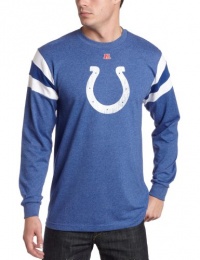 NFL Men's Indianapolis Colts End Of Line III Long Sleeve Crew Neck Overdyed Tee NFL Men's Indianapolis Colts End Of Line III Long Sleeve Crew Neck Overdyed Tee