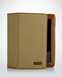 Constructed from durable canvas, this sleek leather-trimmed carrying case provides a handsome home away from home for a treasured iPad®.Features a special slot for cards at the interior. Constructed from durable canvas, this sleek leather-trimmed carrying case provides a handsome home away from home for a treasured iPad®.Features a special slot for cards at the interior.