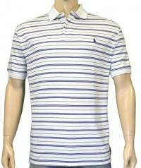 Polo Ralph Lauren Mens Classic Fit Interlock Stripped Shirt White Polo Ralph Lauren Mens Classic Fit Interlock Stripped Shirt White