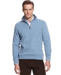 The heavyweight champion. This handsome 1/4-zip Tasso Elba sweater will be a favorite in your cold-weather rotation. The heavyweight champion. This handsome 1/4-zip Tasso Elba sweater will be a favorite in your cold-weather rotation.