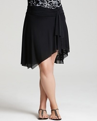 Loved for its functional design and ultra-flattering fit, Profile updates its classic coverup with an asymmetrical hem. Wear this skirt to exude cool confidence poolside. Loved for its functional design and ultra-flattering fit, Profile updates its classic coverup with an asymmetrical hem. Wear this skirt to exude cool confidence poolside.