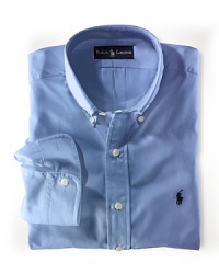 Long-sleeved sport shirt cut for a comfortable, custom fit. Long-sleeved sport shirt cut for a comfortable, custom fit.