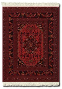 Lextra Antique Red Afghan MouseRug, 10.25 x 7.125 Inches, Black, White and Dark Orange, One (SRA-SE) Lextra Antique Red Afghan MouseRug, 10.25 x 7.125 Inches, Black, White and Dark Orange, One (SRA-SE)