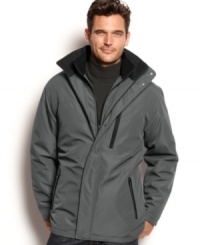 Whether you're fighting the elements out in the wild or braving the rain and snow on the morning commute, this jacket from Weatherproof will carry you through. Whether you're fighting the elements out in the wild or braving the rain and snow on the morning commute, this jacket from Weatherproof will carry you through.