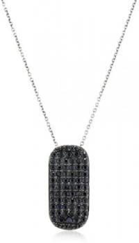 Elizabeth and James Saddle Collection Black Sapphire Sterling Silver Saddle Pendant Necklace