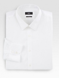 Crisp and classic for every well-dressed occasion in a fine, tonal-striped cotton. Buttonfront Point collar Cotton Dry clean Imported Crisp and classic for every well-dressed occasion in a fine, tonal-striped cotton. Buttonfront Point collar Cotton Dry clean Imported