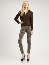 A skinny silhouette in a washed snakeskin print for a look both hip and exotic. THE FITMedium rise, about 8Inseam, about 29THE DETAILSButton closureZip flySlash front pocketsPatch back pockets92% cotton/7% polyester/1% spandexDry cleanImportedModel shown is 5'11 (178cm) wearing US size 4. A skinny silhouette in a washed snakeskin print for a look both hip and exotic. THE FITMedium rise, about 8Inseam, about 29THE DETAILSButton closureZip flySlash front pocketsPatch back pockets92% cotton/7% polyester/1% spandexDry cleanImportedModel shown is 5'11 (178cm) wearing US size 4.