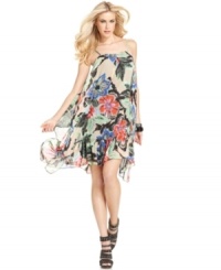 Flirty & floral, this Andrew Charles A-line dress is hot for a midsummer's night date! Flirty & floral, this Andrew Charles A-line dress is hot for a midsummer's night date!