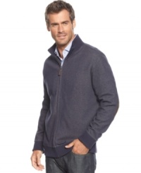 Get classic comfort and style with this handsome heathered cardigan from Tasso Elba. Get classic comfort and style with this handsome heathered cardigan from Tasso Elba.