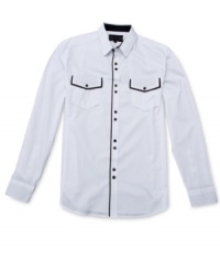 This shirt from No Retreat adds some polish to your post-work style. This shirt from No Retreat adds some polish to your post-work style.