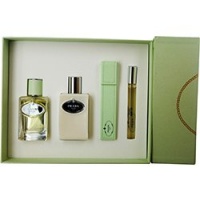 PRADA INFUSION D'IRIS by Prada Gift Set for WOMEN: EAU DE PARFUM SPRAY 1.7 OZ & BODY LOTION 3.4 OZ & EAU DE PARFUM ROLL-ON .34 OZ MINI & LEATHER CASE PRADA INFUSION D'IRIS by Prada Gift Set for WOMEN: EAU DE PARFUM SPRAY 1.7 OZ & BODY LOTION 3.4 OZ & EAU DE PARFUM ROLL-ON .34 OZ MINI & LEATHER CASE