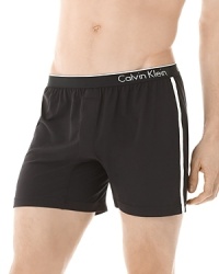 Sleek microfiber stretch boxer short with a contemporary fit and contrast trim.