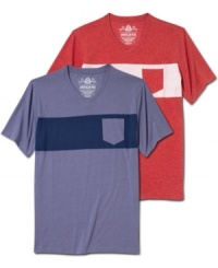 With a cool, contemporary style, this American Rag t-shirt takes a basic look and makes it bold. With a cool, contemporary style, this American Rag t-shirt takes a basic look and makes it bold.