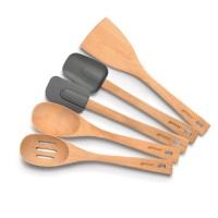 Anolon Advanced Tools Natural Beechwood 5-Piece Tool Set Anolon Advanced Tools Natural Beechwood 5-Piece Tool Set