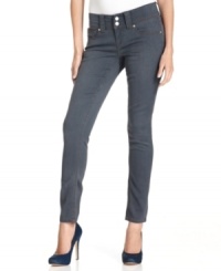 Take a break from your everyday blue denim and break out these grey petite jeggings from Seven7 on your next outing. A stretchy fabric and slim silhouette make it extra flattering. Take a break from your everyday blue denim and break out these grey petite jeggings from Seven7 on your next outing. A stretchy fabric and slim silhouette make it extra flattering.