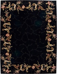 Nourison Rugs Julian Collection JL46 Black Runner 2'3 x 8' Area Rug Nourison Rugs Julian Collection JL46 Black Runner 2'3 x 8' Area Rug