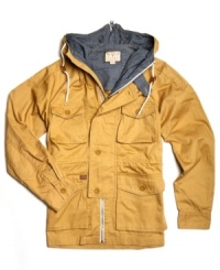 Layer up for cool casual style with this hooded jacket from Triple Fat Goose. Layer up for cool casual style with this hooded jacket from Triple Fat Goose.