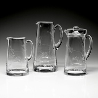 The hand engraved Wisteria collection is a practical and pretty range of Wine Glasses, Bowls, Covered Comports, Hurricane, Carafes, Decanters and Pitchers. Perfect for entertaining inside and outside! The handmade sheared edged items are robust and stylish in every sense. The hand engraved Wisteria collection is a practical and pretty range of Wine Glasses, Bowls, Covered Comports, Hurricane, Carafes, Decanters and Pitchers. Perfect for entertaining inside and outside! The handmade sheared edged items are robust and stylish in every sense.