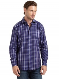 THE LOOKPlaid designShirt collarFront button closureLong button cuff sleevesShirttail hemTHE MATERIALCottonCARE & ORIGINMachine washImported THE LOOKPlaid designShirt collarFront button closureLong button cuff sleevesShirttail hemTHE MATERIALCottonCARE & ORIGINMachine washImported