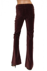 Women's J Brand Velvet Martini Mid-Rise Skinny Flare in Wine Size 29