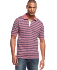 Tuck it in or keep it casual-this striped shirt from Club Room has enough classic versatile style to go from work to play in no time. Tuck it in or keep it casual-this striped shirt from Club Room has enough classic versatile style to go from work to play in no time.