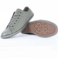Converse Slim Chuck Taylor Leather Low Top Shoes in Charcoal Mono, Size: 4 D(M) US Mens / 6 B(M) US Womens, Color: Charcoal/Charcoal Converse Slim Chuck Taylor Leather Low Top Shoes in Charcoal Mono, Size: 4 D(M) US Mens / 6 B(M) US Womens, Color: Charcoal/Charcoal